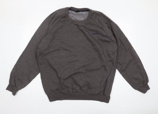 Mens UK XL Regular Donnay Brown Pullover Sweatshirt