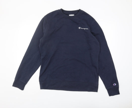 Mens UK M Regular Champion Blue Pullover Sweatshirt