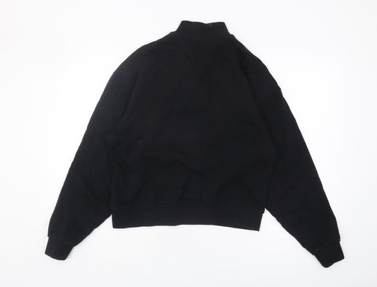 ASOS DESIGN Women's Black 1/4 Zip Sweatshirt Size 8