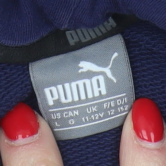 Puma Boys Blue Hoodie 11-12 Years Pullover with Logo