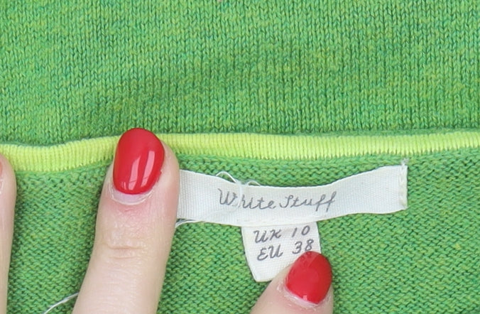 White Stuff Women's Green Pullover Jumper Size 10