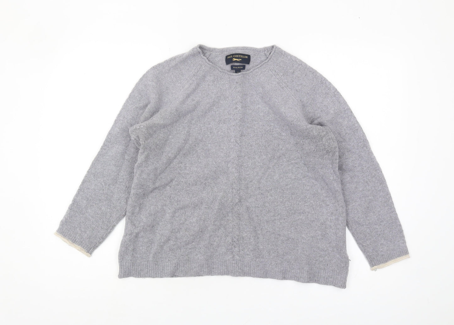 Paul Costelloe Grey Wool Blend Women's XL Pullover
