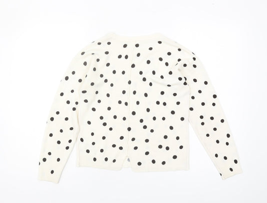 Next Girls Ivory Polka Dot Pullover Jumper - Size 10 Years