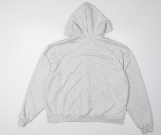 boohooMAN Men's Grey Full Zip Hoodie M