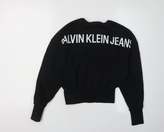 Calvin Klein Jeans Women's Black XS Pullover Sweatshirt