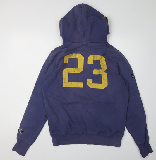 Superdry Men's Blue Pullover Hoodie, Size L, Cotton