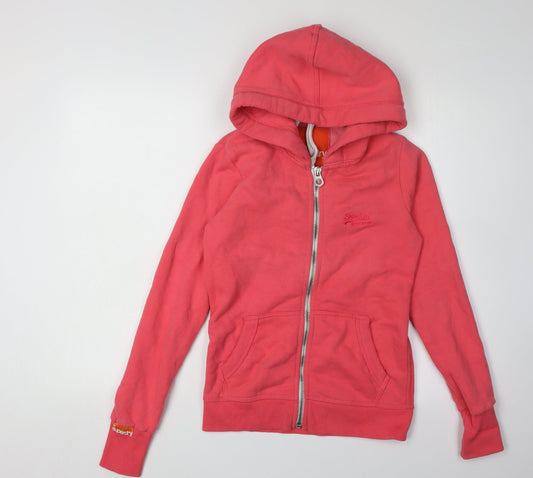 Superdry Women's Pink XS Full Zip Hoodie
