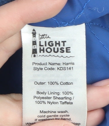 Additional view of Little Lighthouse boys’ blue hooded jacket 5-6 years