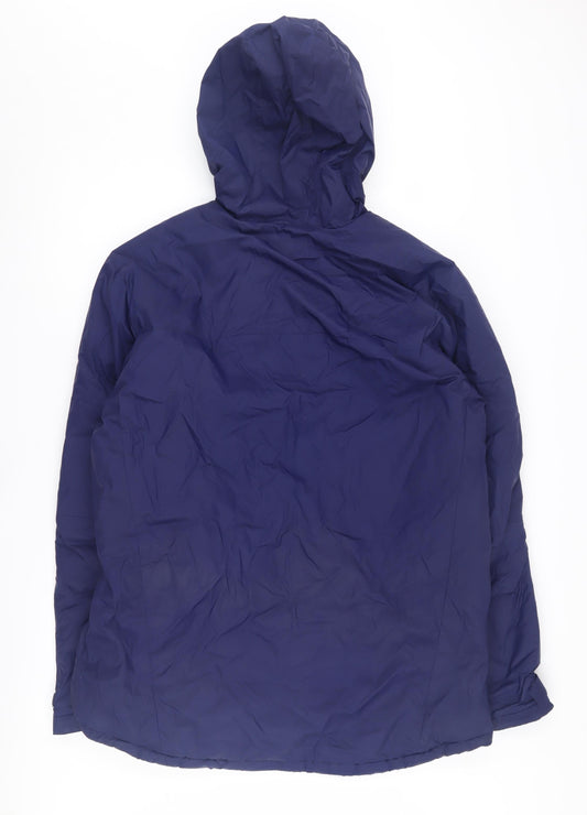 Puma Men's Blue Hooded Puffer Jacket L