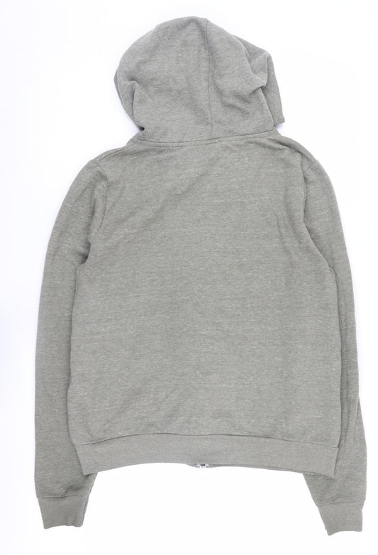 Topshop Women Grey Full Zip Hoodie Size 12