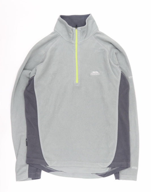 Trespass Men's Grey Fleece 1/2 Zip Sweatshirt, Size S