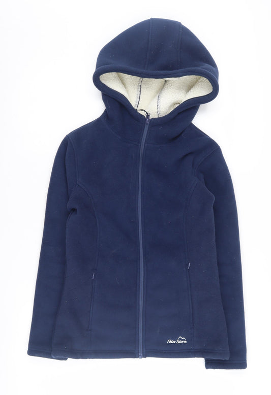 Peter Storm Women's Blue Full Zip Hoodie Size 8