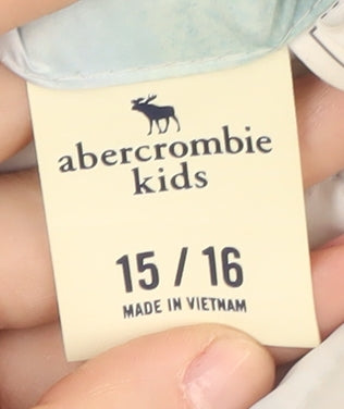 Brand and care label for Abercrombie & Fitch Kids Multicoloured Puffer Jacket 15-16 Years