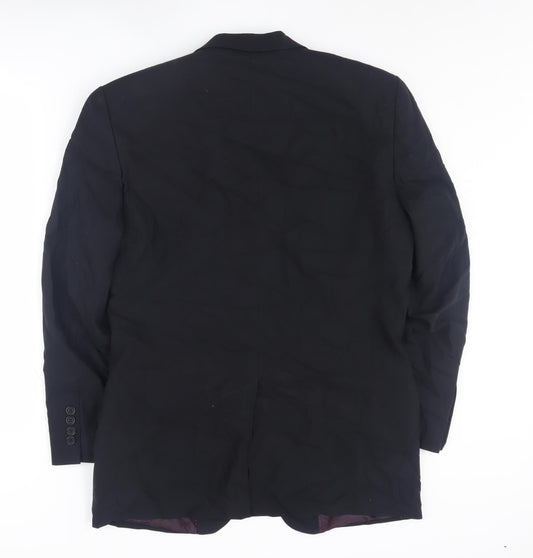 Ted Baker Black Wool Blazer Men's 38R Single-Breasted