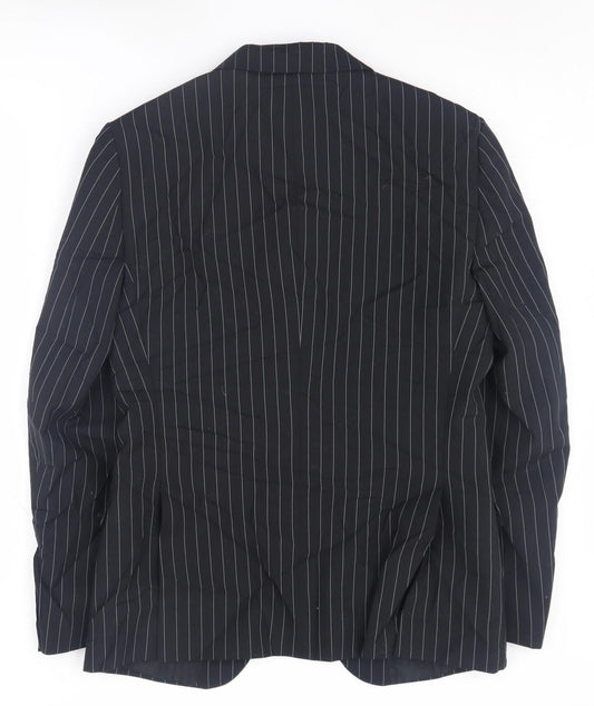 Ventuno 21 Men's Black Striped Blazer Size 36S