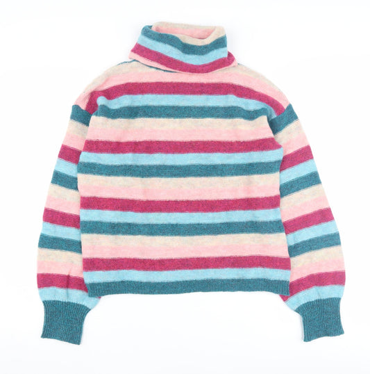United Colors of Benetton Women's Multicoloured Striped Pullover Jumper