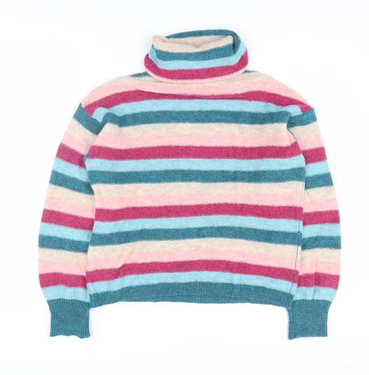 United Colors of Benetton Women's Multicoloured Striped Pullover Jumper