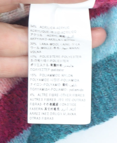 United Colors of Benetton Women's Multicoloured Striped Pullover Jumper