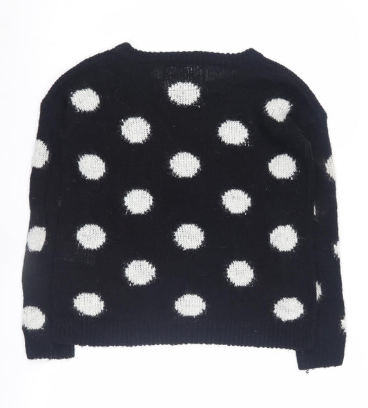 Superdry Women's Black Polka Dot Pullover Jumper S