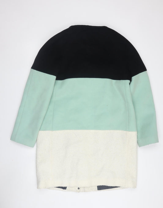 Marks and Spencer Women's Multicoloured Wool Coat, Size 14