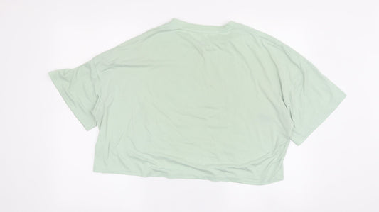 Disney Cropped T-Shirt for Women, Green XS