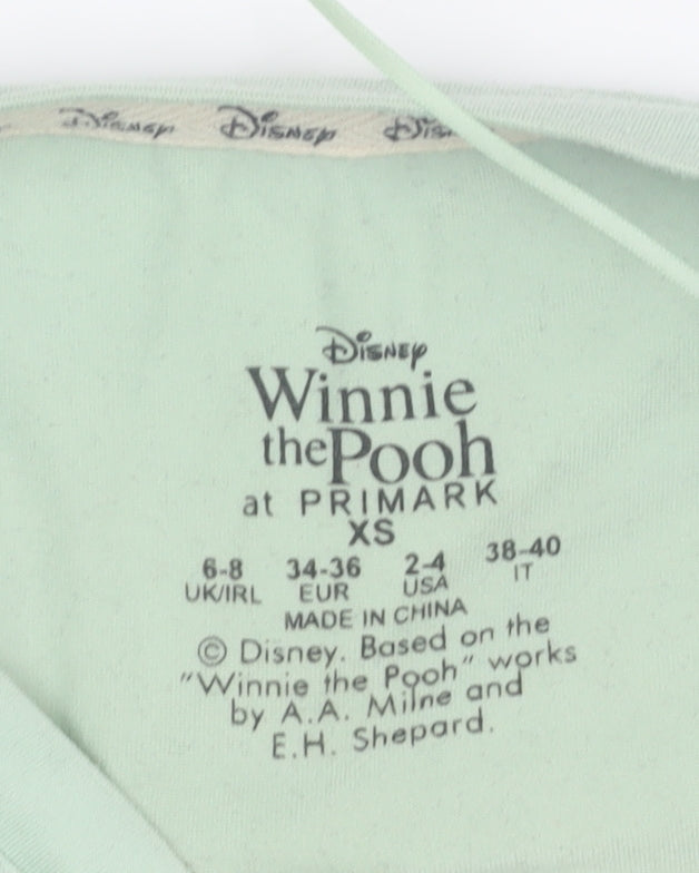 Disney Cropped T-Shirt for Women, Green XS