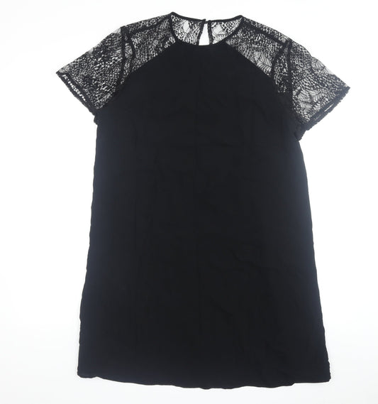 Jack Wills Women’s Black Lace Short Sleeve Dress 12