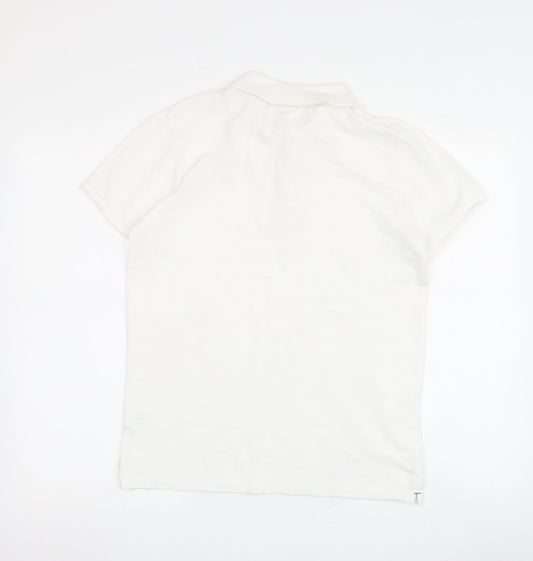 Scotch & Soda Women's White Polo 14 Regular Short Sleeve