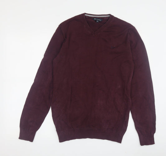Additional front view of Crew Clothing Red V-Neck jumper Medium