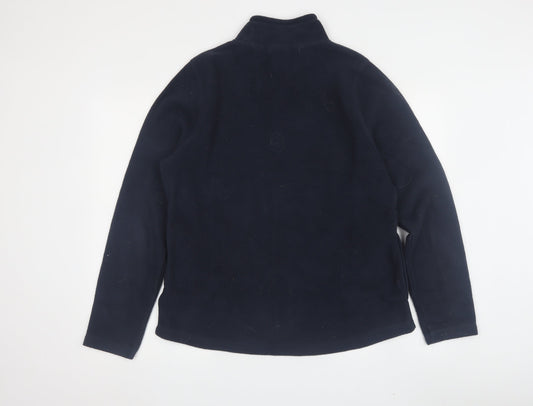 Weird Fish Women's Blue Fleece Jacket Size 14 Casual