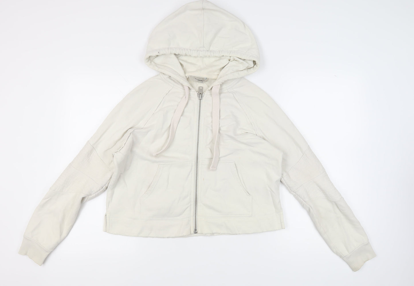 AllSaints Women's Ivory Full Zip Hoodie Size S