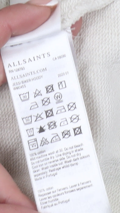 AllSaints Women's Ivory Full Zip Hoodie Size S