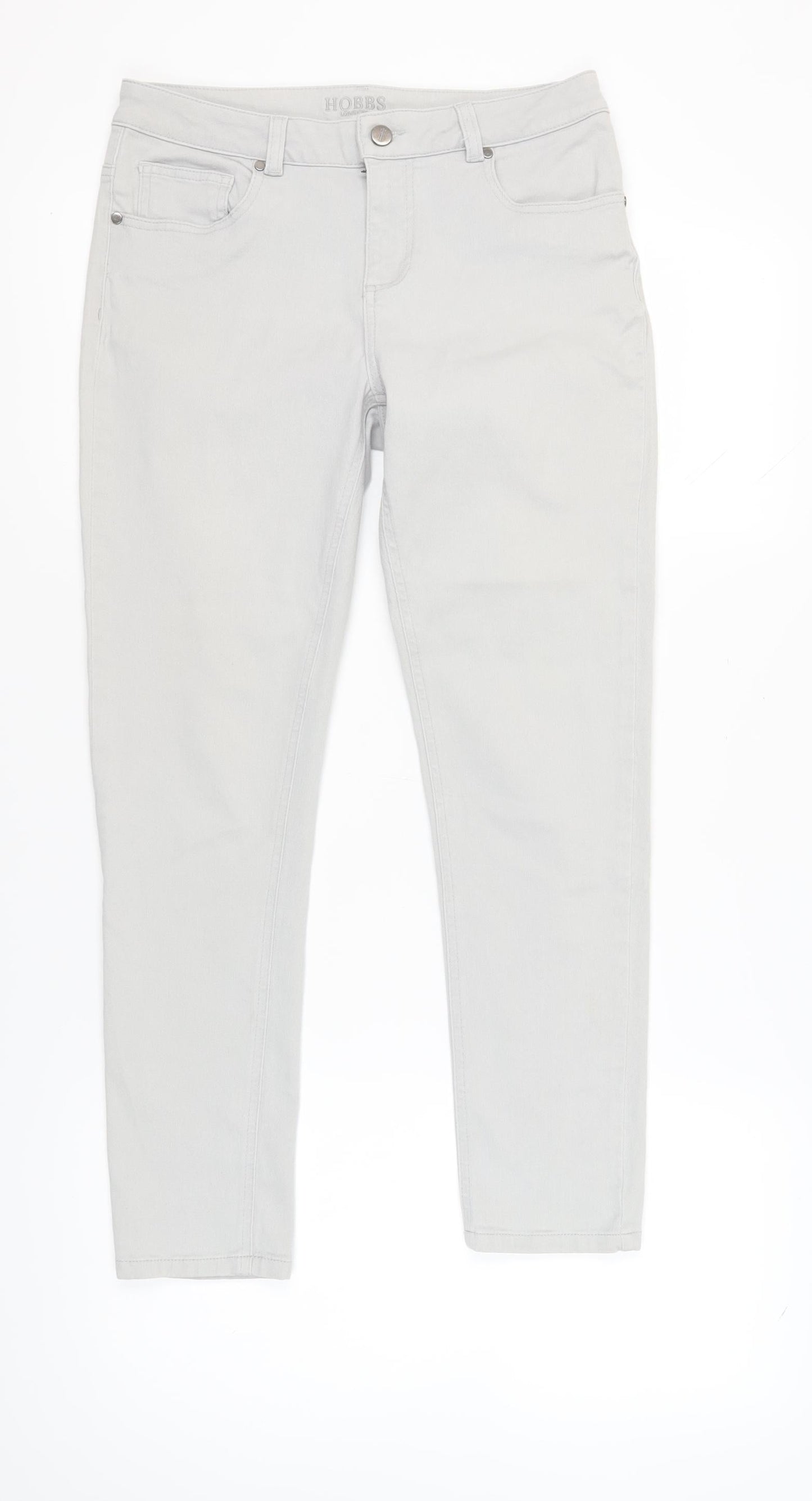Hobbs Women's Grey Jeans Size 12 Light Wash