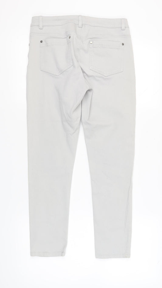 Hobbs Women's Grey Jeans Size 12 Light Wash