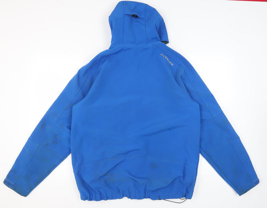 TOG24 Men's Blue Windbreaker Jacket, Size L, Hooded