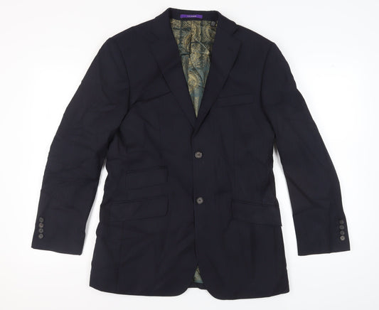 Ted Baker Men's Navy Blazer, Classic Fit, Wool Blend 38R