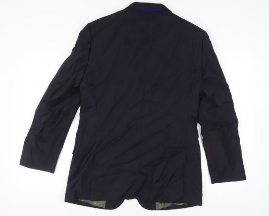 Ted Baker Men's Navy Blazer, Classic Fit, Wool Blend 38R
