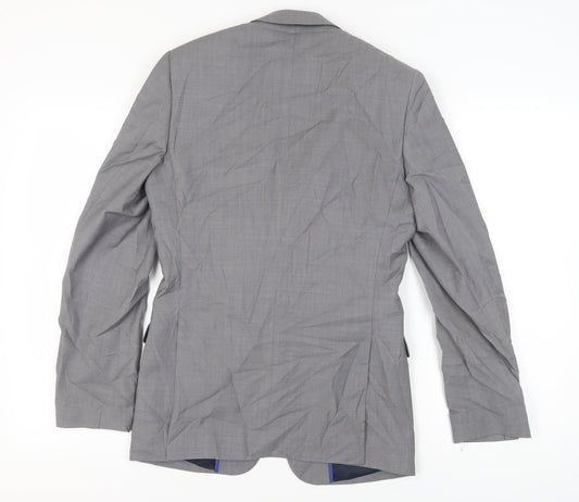 Topman Grey Men's Blazer 34R Business Suit Jacket