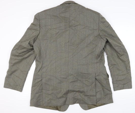 Magee Men's Grey Long Blazer, Classic Fit, Size 46L