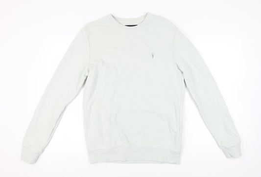AllSaints Unisex White Pullover Sweatshirt - Small