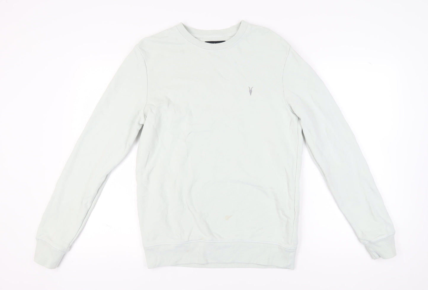 AllSaints Unisex White Pullover Sweatshirt - Small