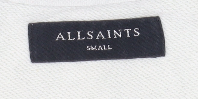 AllSaints Unisex White Pullover Sweatshirt - Small