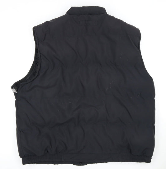 North by North Men's Black XL Puffer Waistcoat