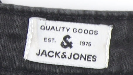 JACK & JONES Men's Black Chino Trousers Size 34