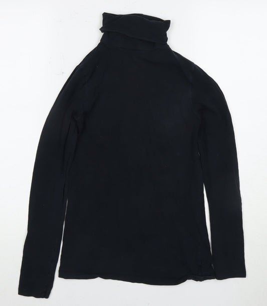 GAP Black Roll Neck Jersey Top Size S