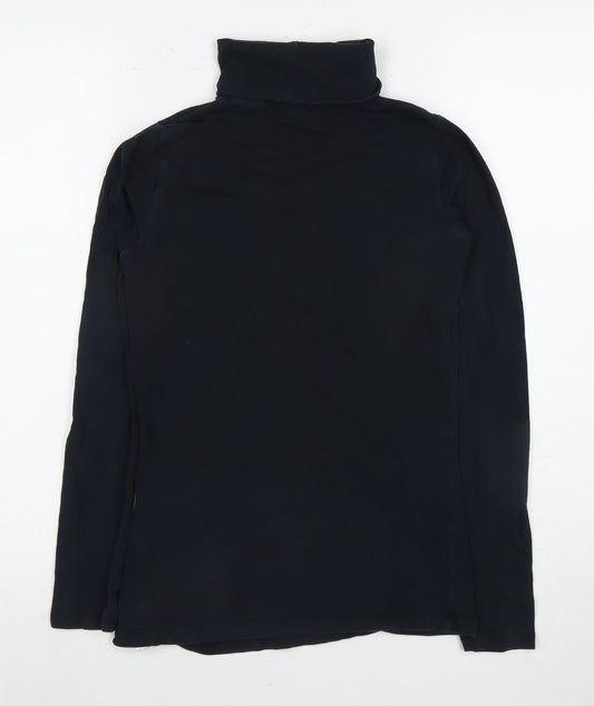 GAP Black Roll Neck Jersey Top Size S