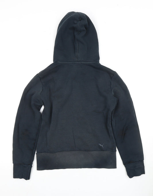Puma Boys Black Hoodie Pullover UK 10