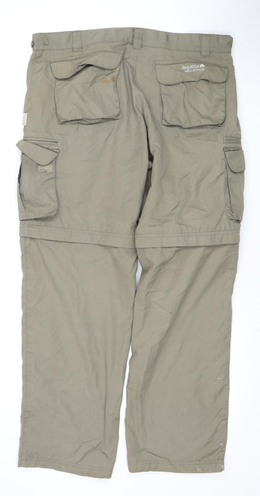 Regatta Men's Brown Cargo Trousers Size 34 Spring Casual