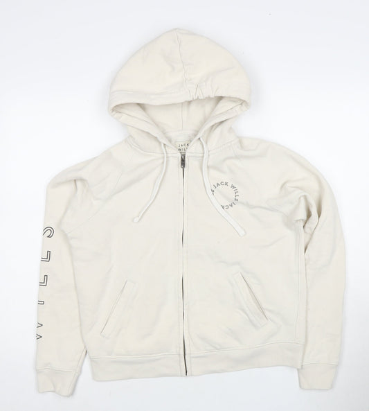 Jack Wills Women’s Ivory Zip Hoodie Size 12