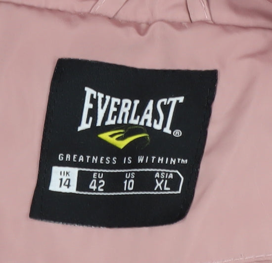 Everlast Women's Pink Puffer Jacket, Size 14, Winter Warmth
